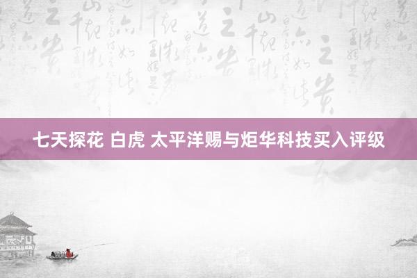 七天探花 白虎 太平洋赐与炬华科技买入评级