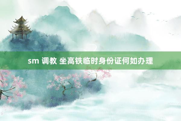 sm 调教 坐高铁临时身份证何如办理