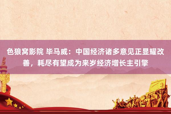 色狼窝影院 毕马威：中国经济诸多意见正显耀改善，耗尽有望成为来岁经济增长主引擎