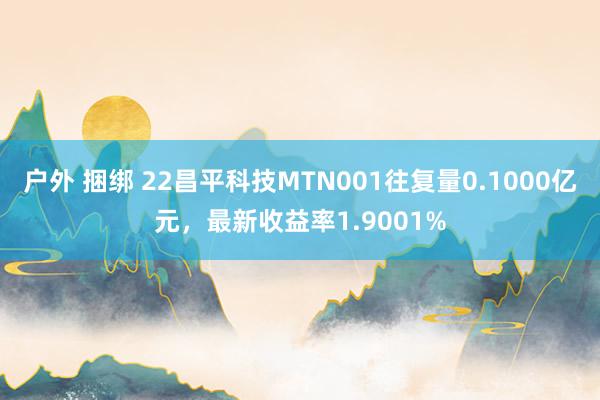 户外 捆绑 22昌平科技MTN001往复量0.1000亿元，最新收益率1.9001%