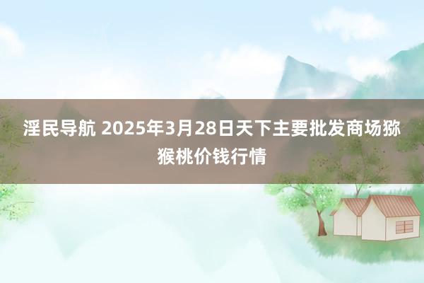 淫民导航 2025年3月28日天下主要批发商场猕猴桃价钱行情